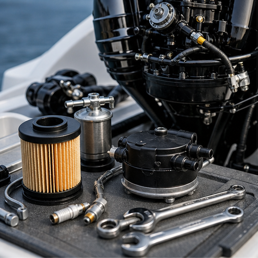 Marine engine and fuel service parts