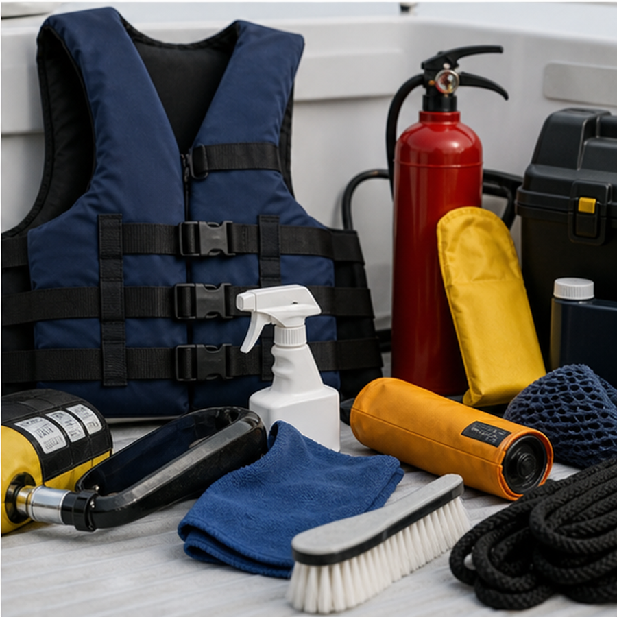 Boat maintenance and plumbing gear